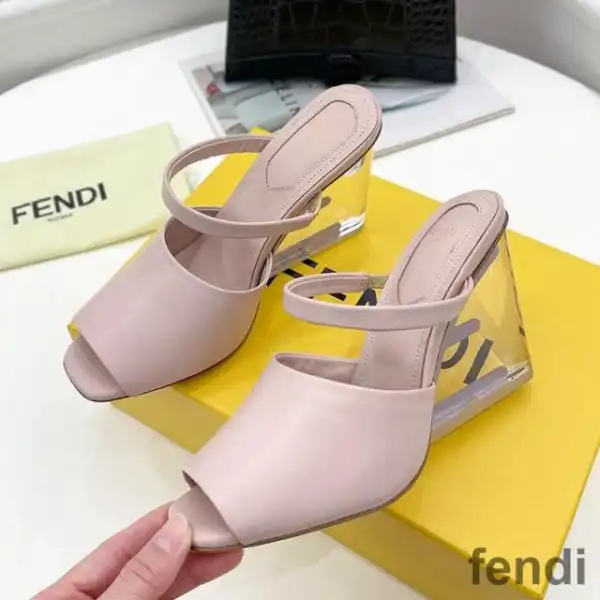 Cheap Fendi First Sandals Women Calf Leather Pink