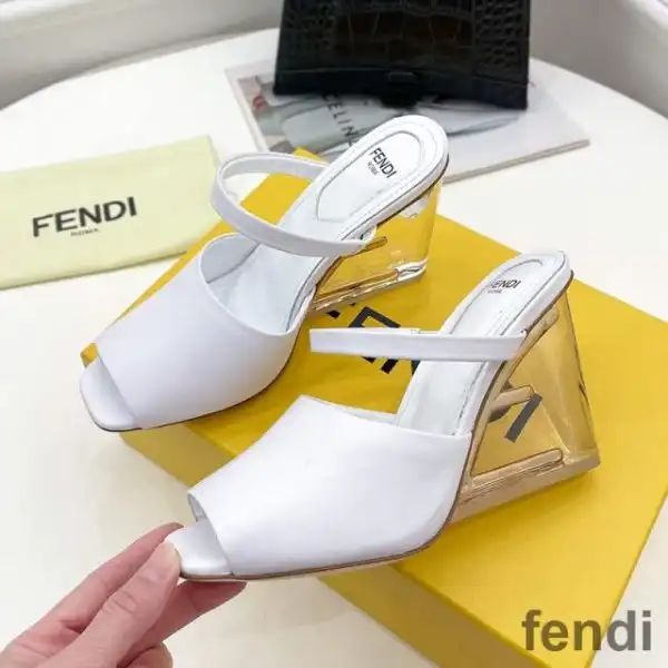 Cheap Fendi First Sandals Women Calf Leather White