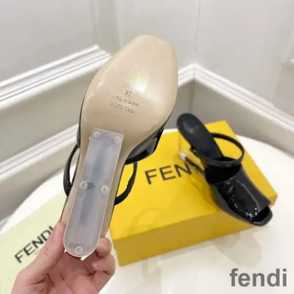 Cheap Fendi First Sandals Women Patent Leather Black