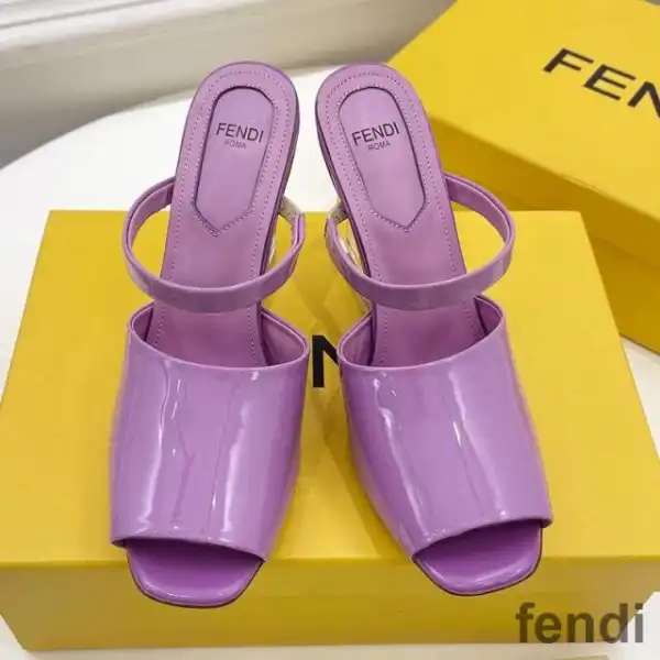 Cheap Fendi First Sandals Women Patent Leather Purple