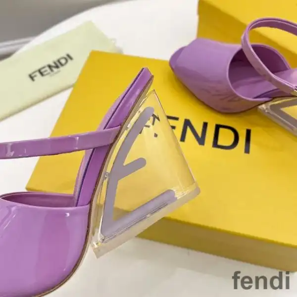 Cheap Fendi First Sandals Women Patent Leather Purple