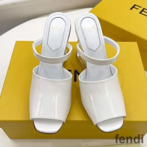 Affordable Fendi First Sandals Women Patent Leather White