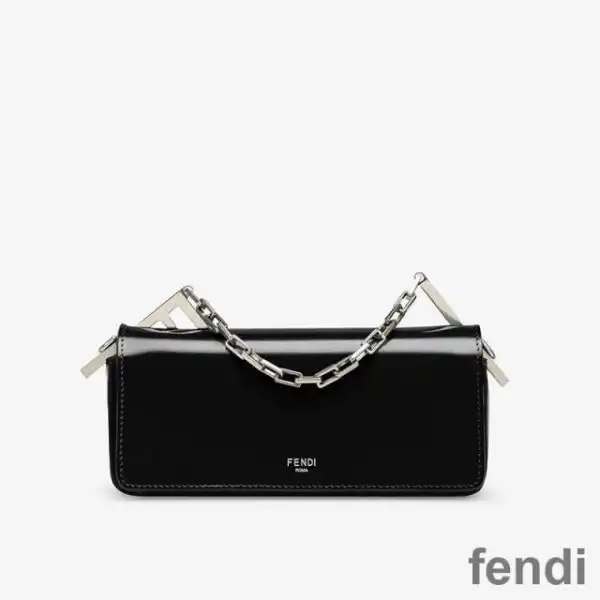 Cheap Fendi First Sight Pouch In Calf Leather Black