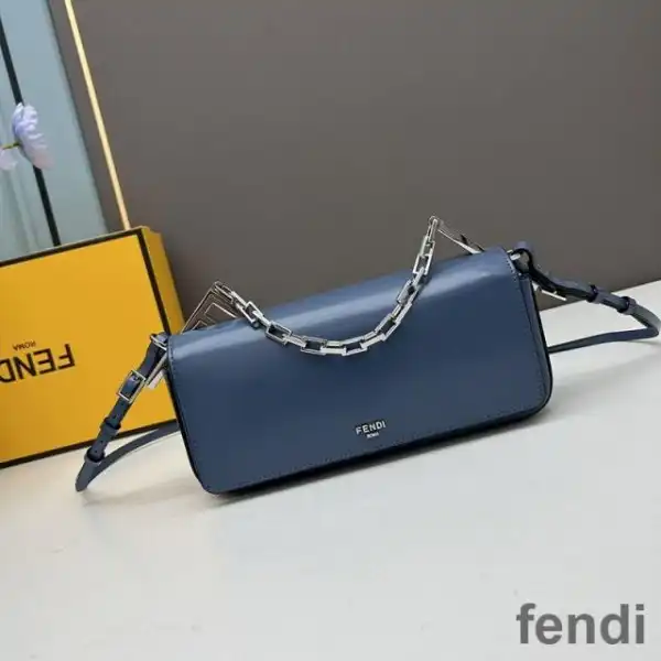 Cheap Fendi First Sight Pouch In Calf Leather Blue