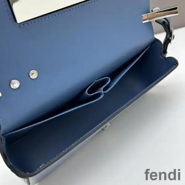 Cheap Fendi First Sight Pouch In Calf Leather Blue