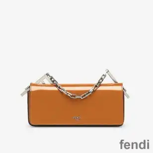 Fendi First Sight Pouch In Calf Leather Brown