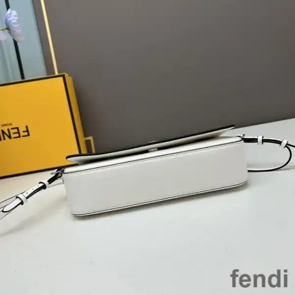 Affordable Fendi First Sight Pouch In Calf Leather White