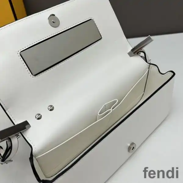 Affordable Fendi First Sight Pouch In Calf Leather White