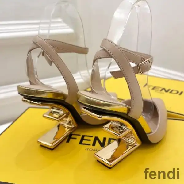 Affordable Fendi First Slingback Pumps Women Calf Leather Beige