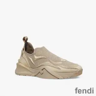 Fendi Flow Sneakers Unisex Mesh Beige