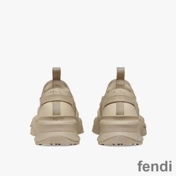 Cheap Fendi Flow Sneakers Unisex Mesh Beige