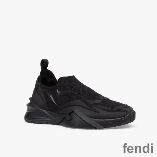 Affordable Fendi Flow Sneakers Unisex Mesh Black