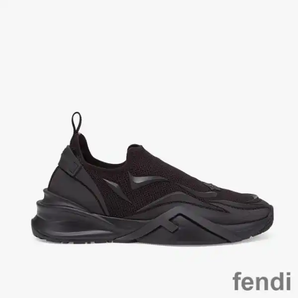 Affordable Fendi Flow Sneakers Unisex Mesh Black