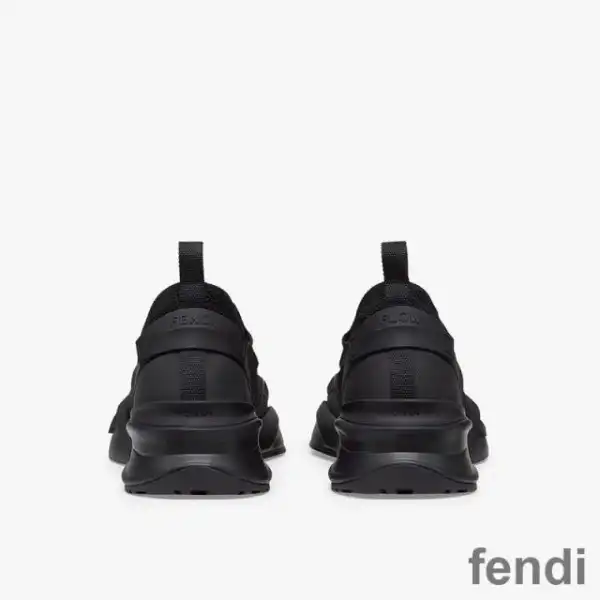 Affordable Fendi Flow Sneakers Unisex Mesh Black