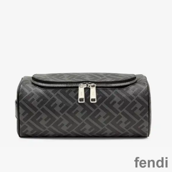 Affordable Fendi Make-up Bag with Handle In FF Motif Fabric Black