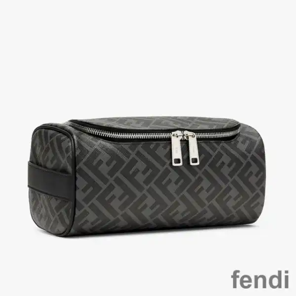 Affordable Fendi Make-up Bag with Handle In FF Motif Fabric Black