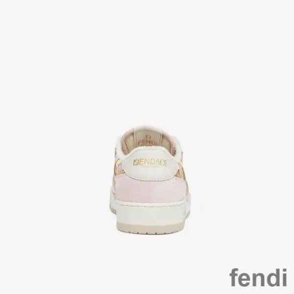 Affordable Fendi Match Compact Sneakers Unisex Fendace Suede Pink