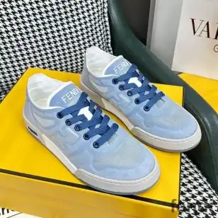 Fendi Match Sneakers Women Mesh Blue