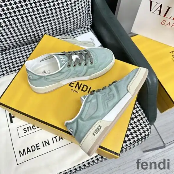 Cheap Fendi Match Sneakers Women Mesh Green