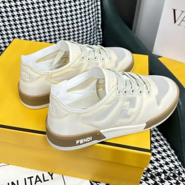 Cheap Fendi Match Sneakers Women Mesh White