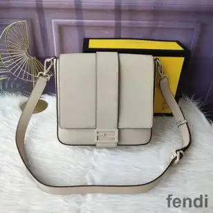 Fendi Medium Baguette Messenger In Cuoio Romano Leather Beige