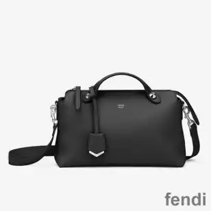 Cheap Fendi Medium By The Way Boston Bag In Calfskin Black