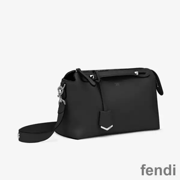 Cheap Fendi Medium By The Way Boston Bag In Calfskin Black