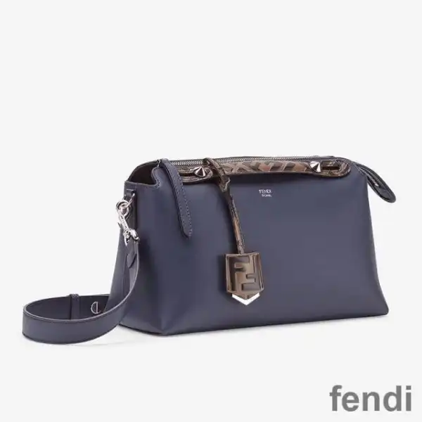 Affordable Fendi Medium By The Way Boston Bag In Calfskin Navy Blue