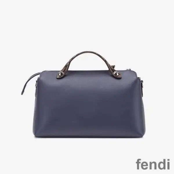 Affordable Fendi Medium By The Way Boston Bag In Calfskin Navy Blue