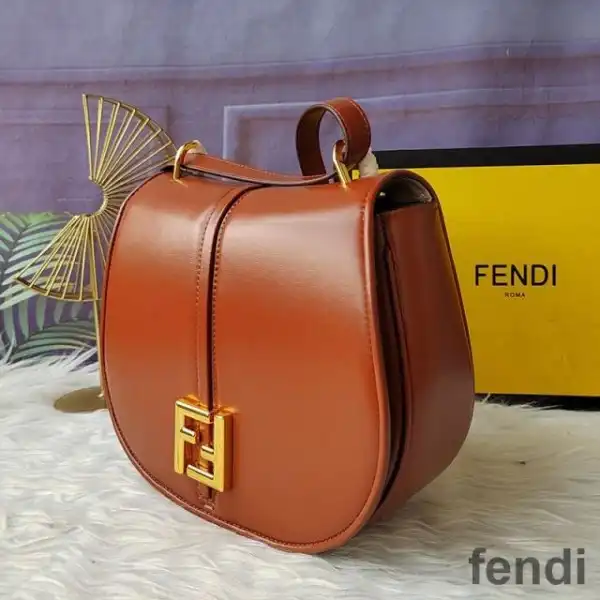 Cheap Fendi Medium C'mon Bag In Calf Leather Brown