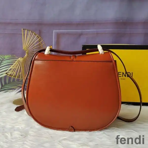 Cheap Fendi Medium C'mon Bag In Calf Leather Brown