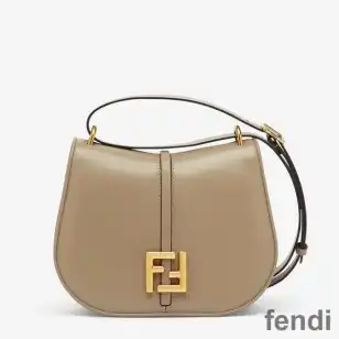 Fendi Medium C'mon Bag In Calf Leather Grey