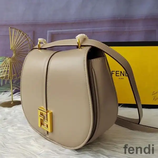 Affordable Fendi Medium C'mon Bag In Calf Leather Grey