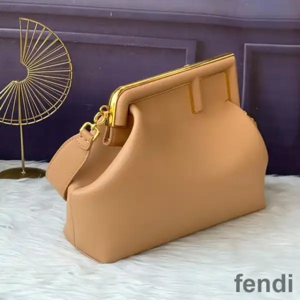 Cheap Fendi Medium First Bag In Nappa Leather Beige