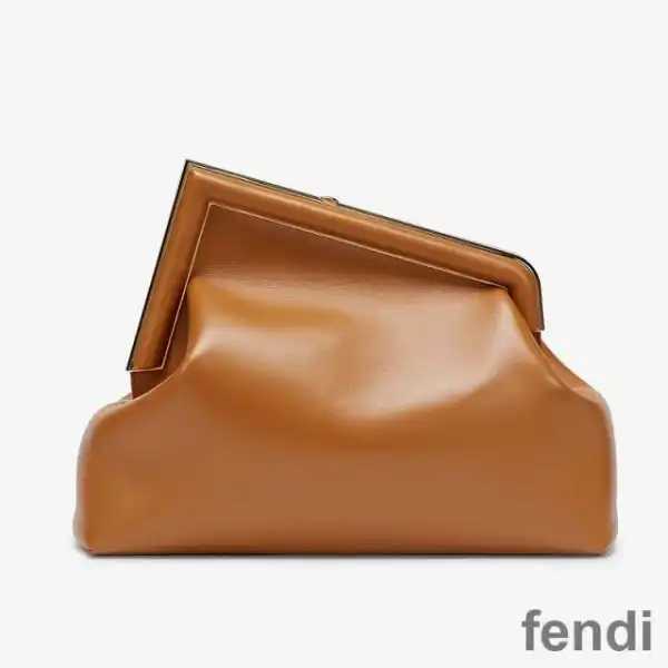 Cheap Fendi Medium First Bag In Nappa Leather Brown