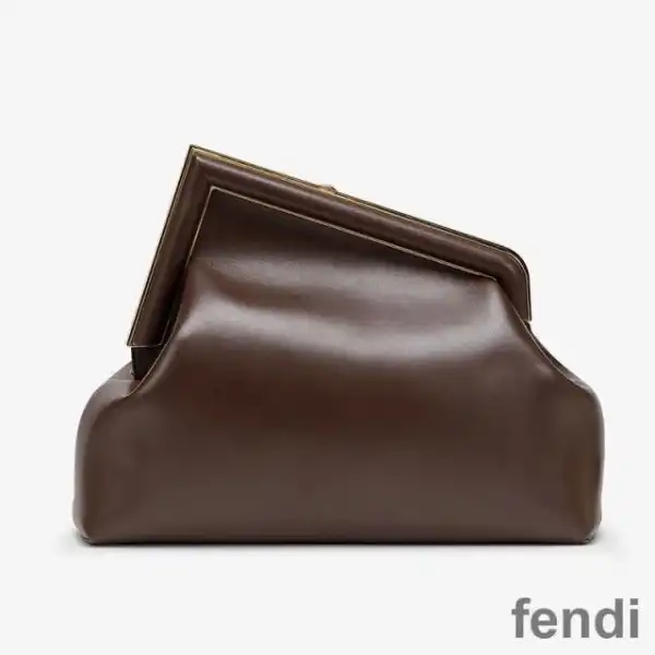 Affordable Fendi Medium First Bag In Nappa Leather Coffee