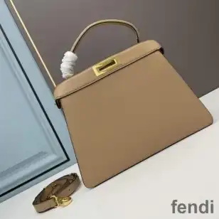 Fendi Medium Peekaboo Iseeu Bag In Nappa Laether Apricot