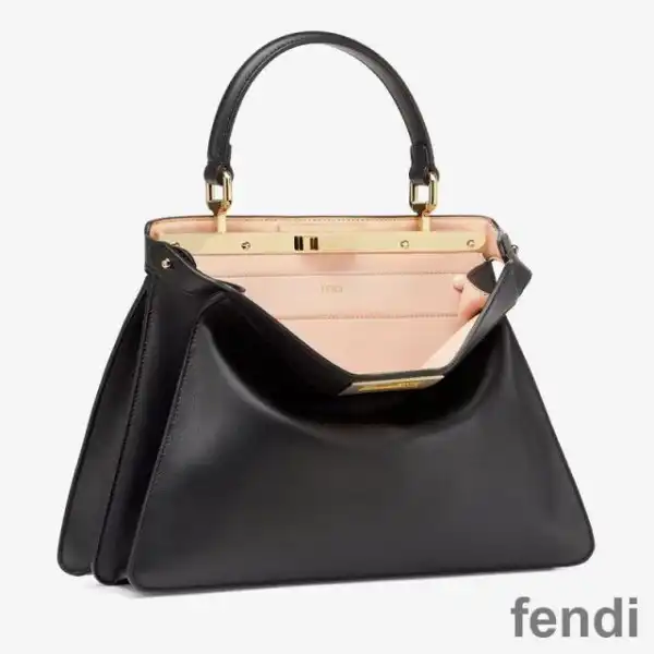 Cheap Fendi Medium Peekaboo Iseeu Bag In Nappa Laether Black