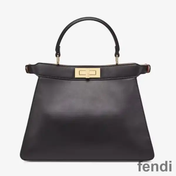 Cheap Fendi Medium Peekaboo Iseeu Bag In Nappa Laether Black