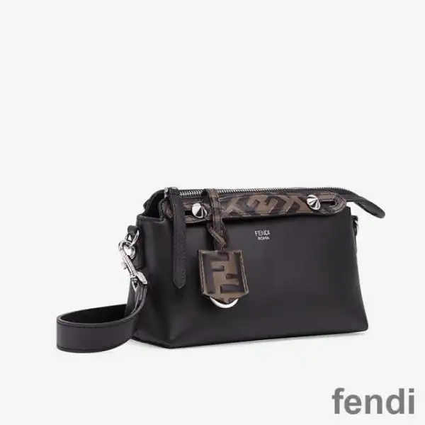 Affordable Fendi Mini By The Way Boston Bag In Calfskin Black