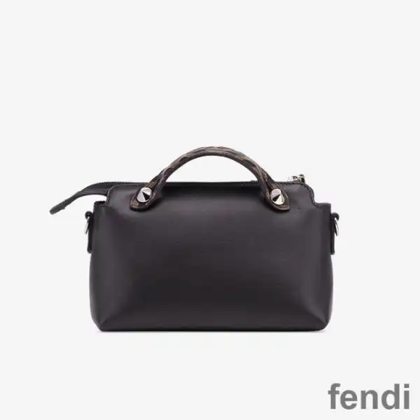 Affordable Fendi Mini By The Way Boston Bag In Calfskin Black