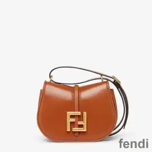 Fendi Mini C'mon Bag In Calf Leather Brown