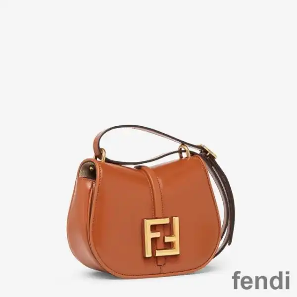 Affordable Fendi Mini C'mon Bag In Calf Leather Brown