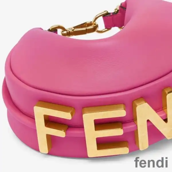 Cheap Fendi Mini Fendigraphy Hobo Bag In Calf Leather Rose