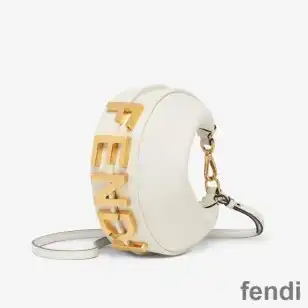 Fendi Mini Fendigraphy Hobo Bag In Calf Leather White