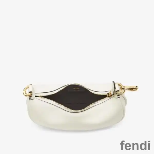 Affordable Fendi Mini Fendigraphy Hobo Bag In Calf Leather White