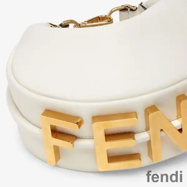 Affordable Fendi Mini Fendigraphy Hobo Bag In Calf Leather White