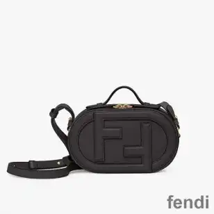 Fendi Mini O'Lock Camera Case In Calf Leather Black