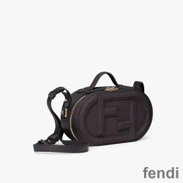 Cheap Fendi Mini O'Lock Camera Case In Calf Leather Black