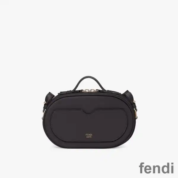 Cheap Fendi Mini O'Lock Camera Case In Calf Leather Black